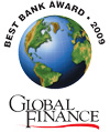 Global Finance Best Bank Award 2009 logo