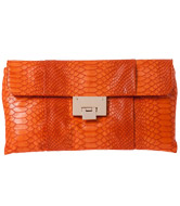 Olga Berg Croc Print Clutch