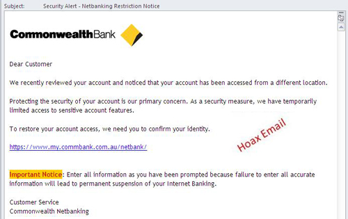 example of a hoax email