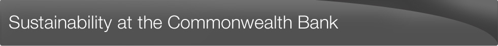 Sustainability at the Commonwealth Bank