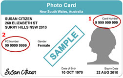 Sample photo ID card