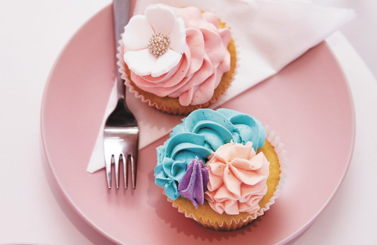 Cupcakes on a plate