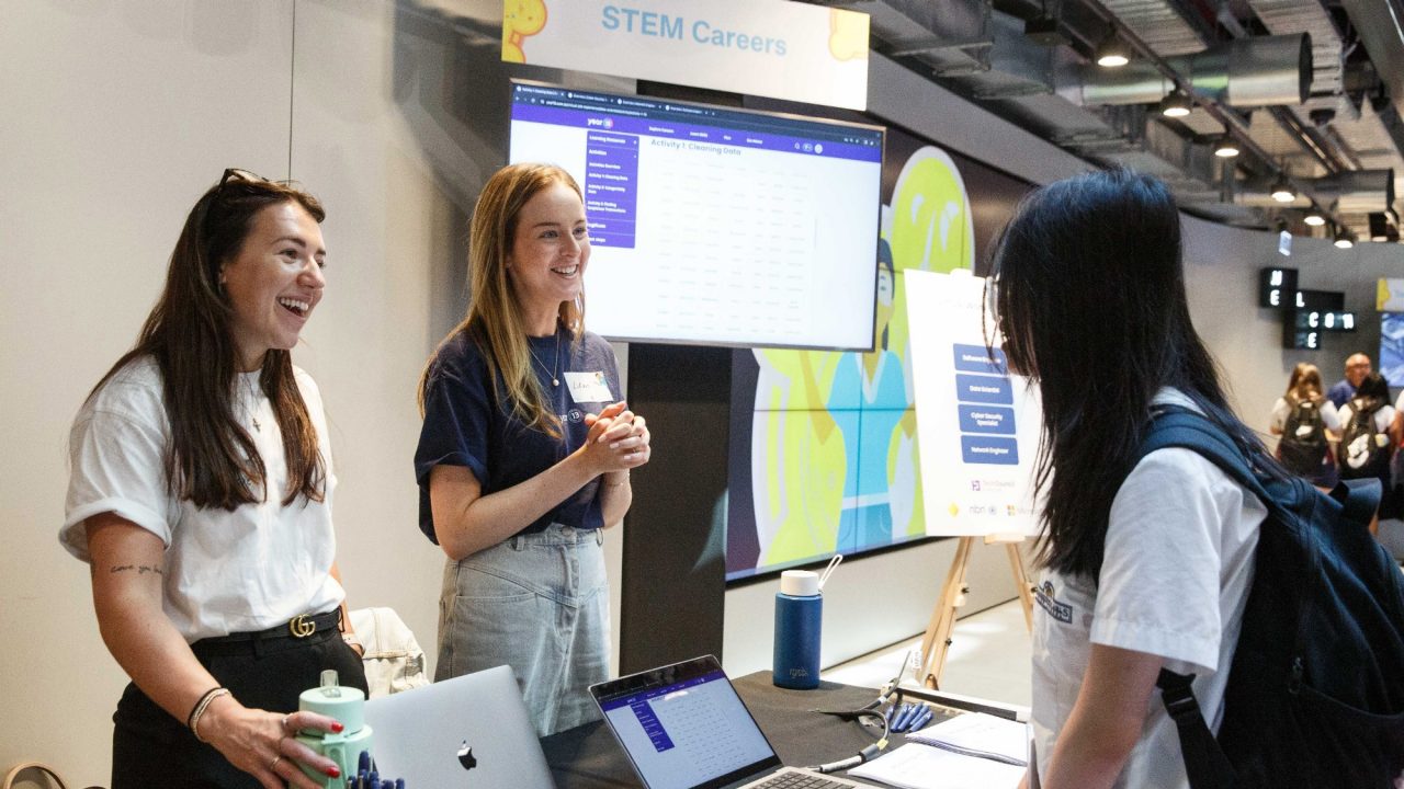 STEM Careers stand at Girls in Tech