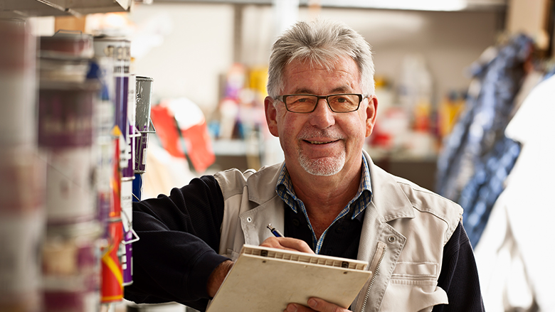 Man in shop