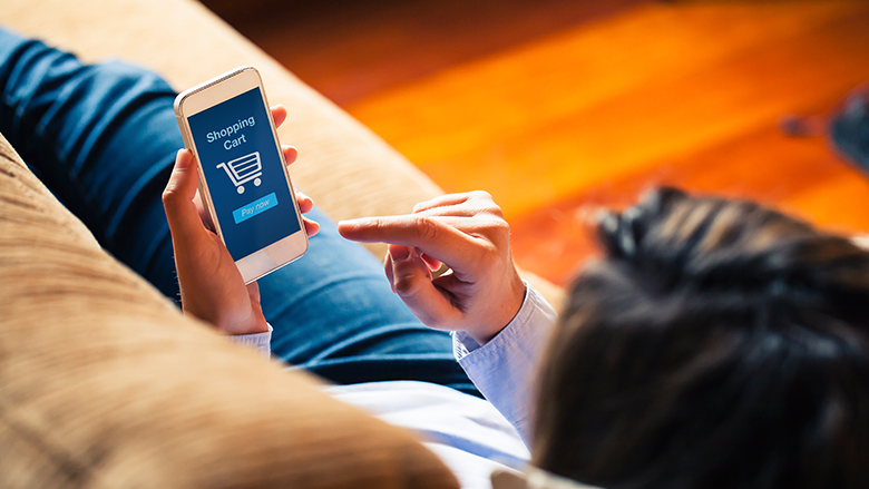 Image of phone shopping baseket