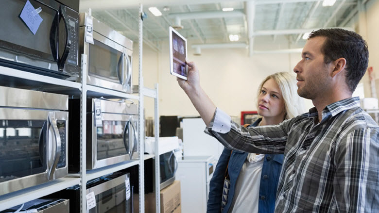 Shoppers in a store