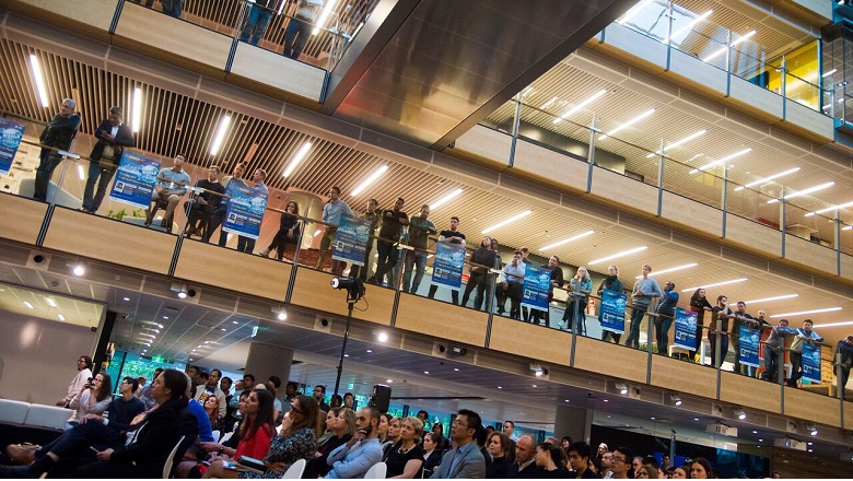 CBA employees watch Intrapreneur final