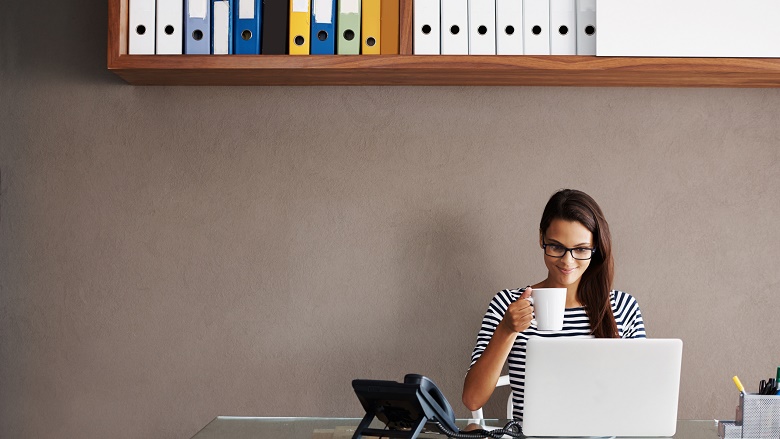 Woman on computer