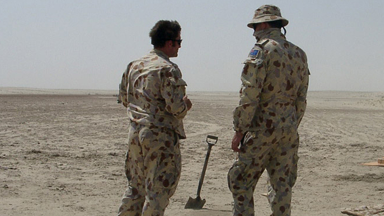 Nick de Bont in Al Muthanna province in southern Iraq in 2005