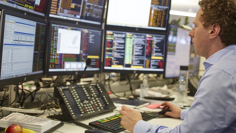 Man at trading desk