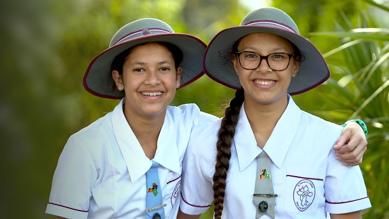 Two school girls