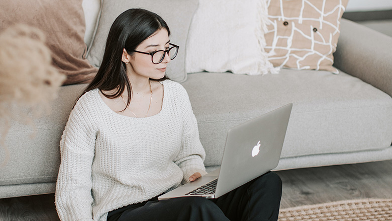 Girl at computer