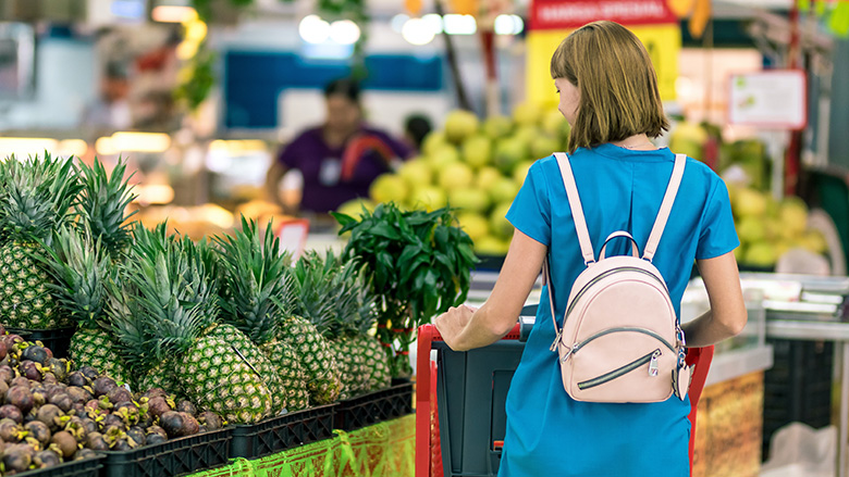 Woman at supermarket