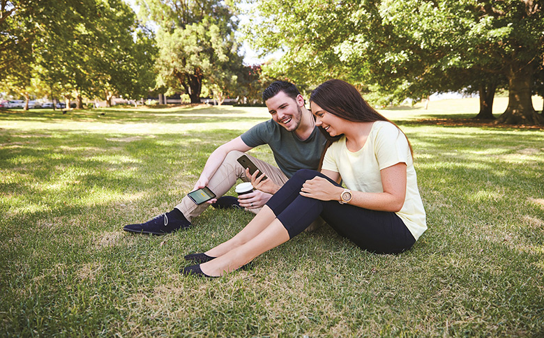   couple on grass