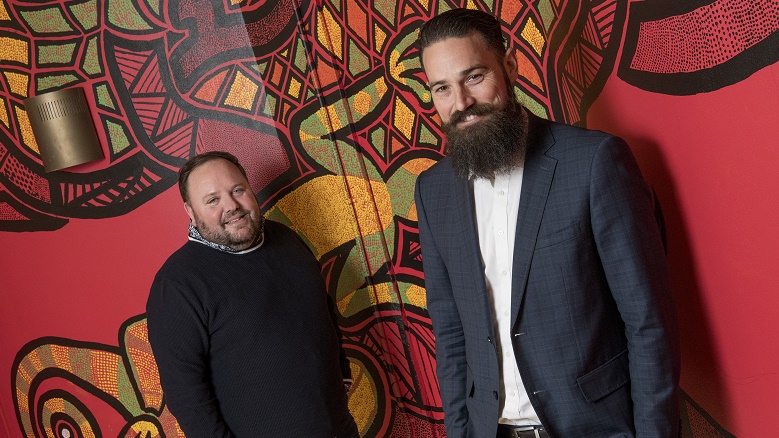 CBA's Senior Operational Manager, Jason Whitty stands with recipient, Tranby's Chief Operating Officer, Blake Cansdale. Photo credit: Nic Long