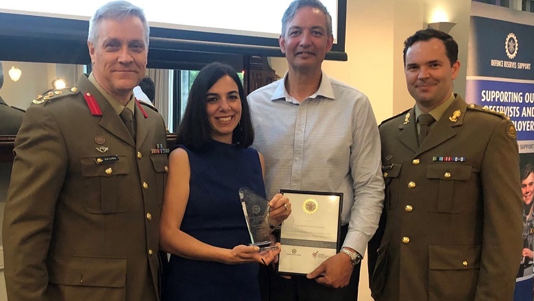 CBA and staff army reservists collect award