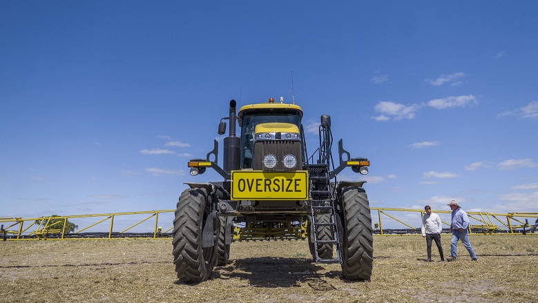 Tractor on field