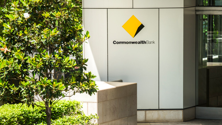 commonwealth bank logo on building