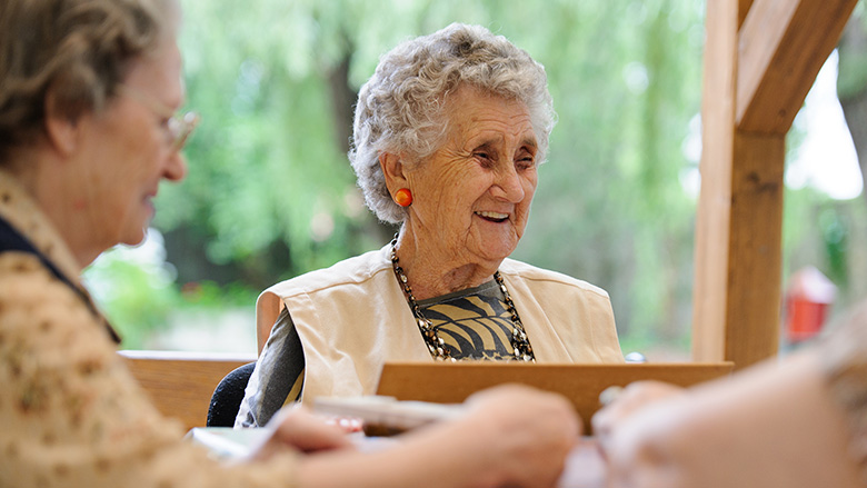 Older woman smiling