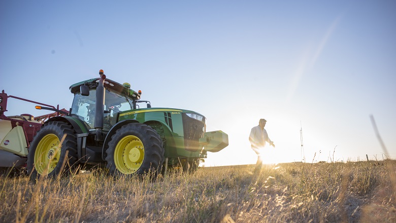 Aussie farmer and tractor