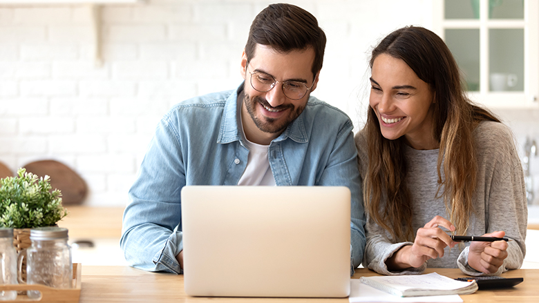 Couple on laptop