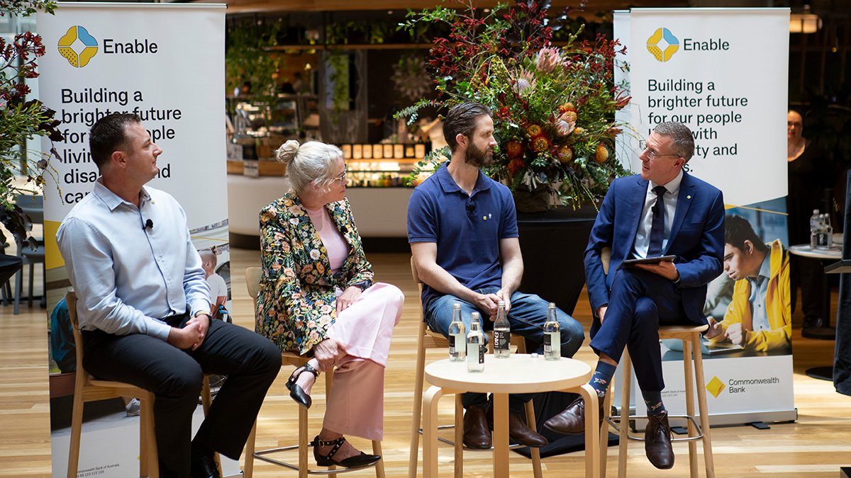 Enable panel featuring Scott Pavitt, Shari Cosgriff, Al Reid, and moderator Matt Barran.