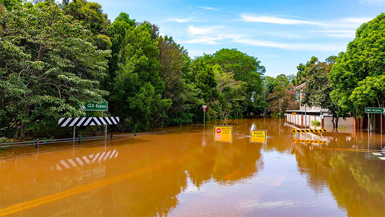 Flooded street