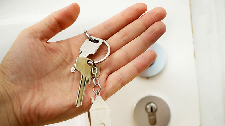House keys in hand