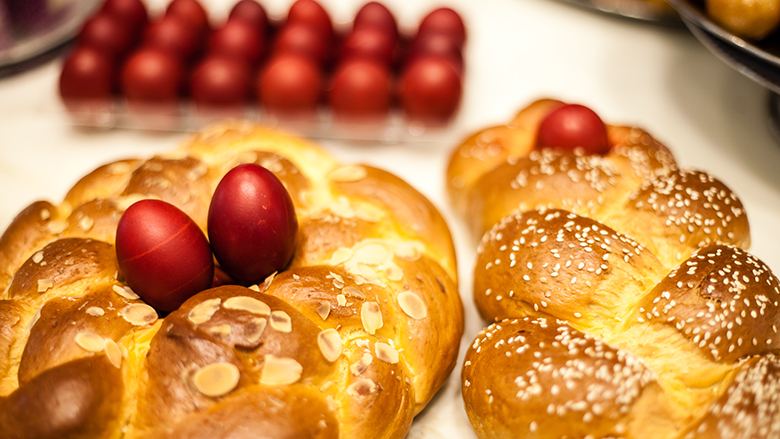 Nikos Cakes makes thousands of tsoureki in the lead up to Easter.