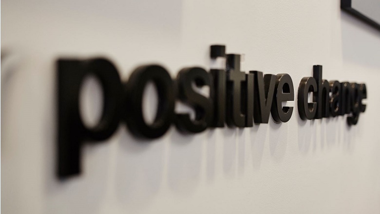 positive change sign at Innovation lab