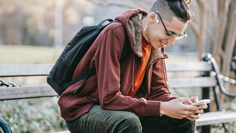 Man with smartphone