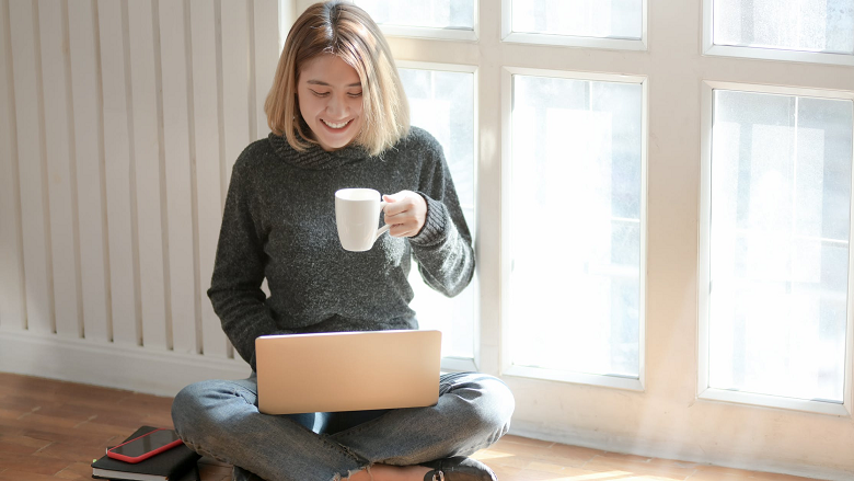 Woman on computer