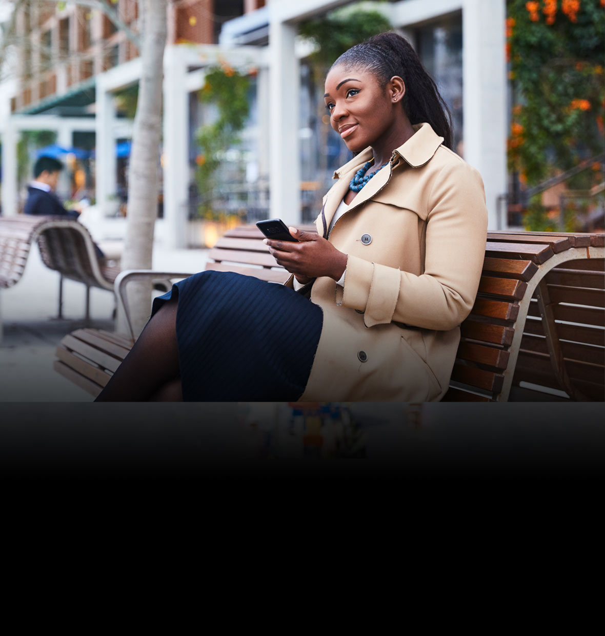 Woman using smartphone