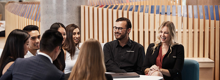 group of graduates in a meeting