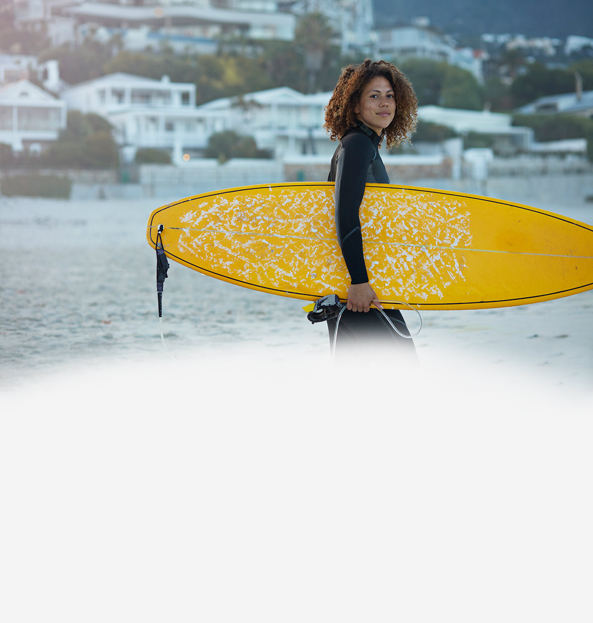 Girl with surfboard