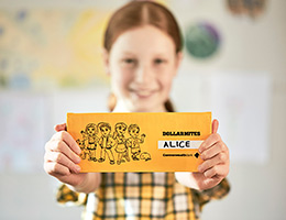 Girl with Dollarmites wallet