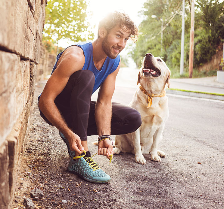 Man with dog