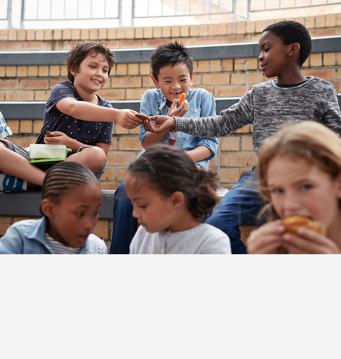 Kids playing at school