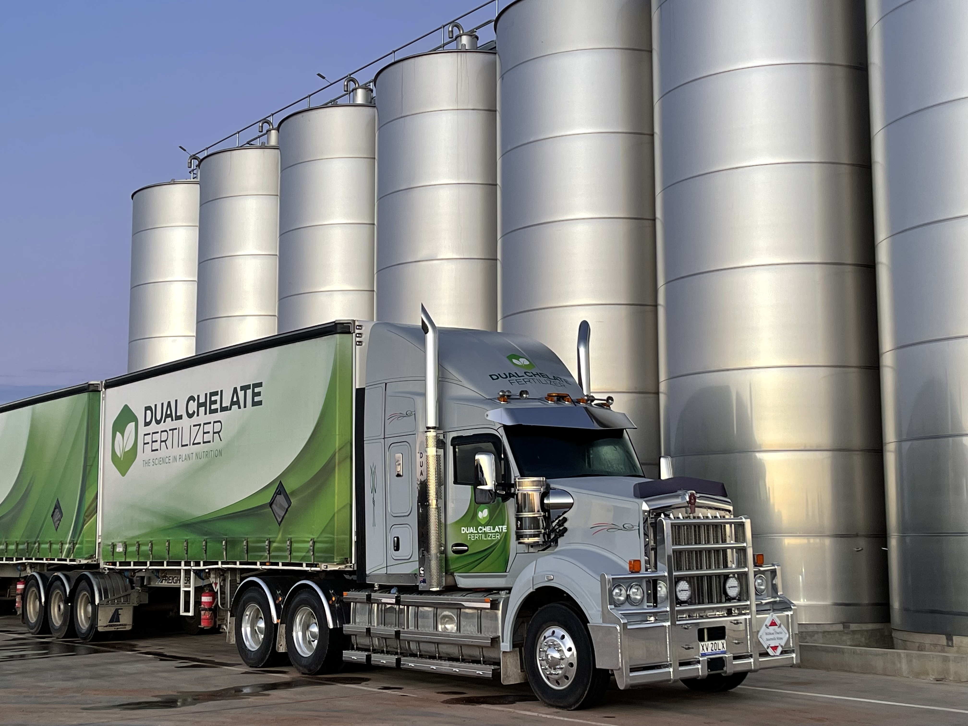 Image of silos and a truck