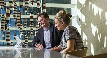 An accountant and client