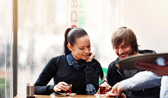 Friends having coffee