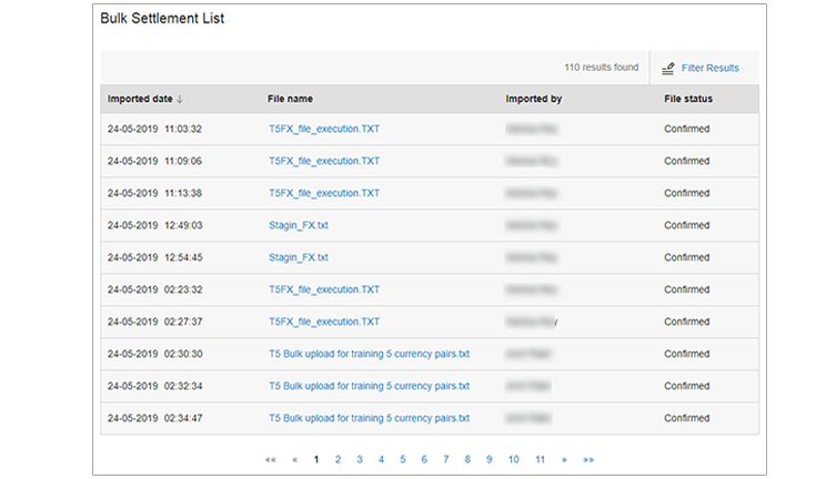 Example bulk list CommBiz