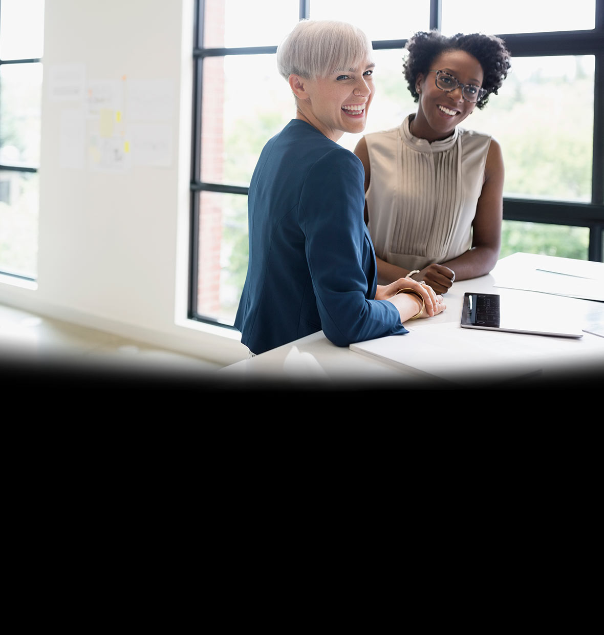 3 women working