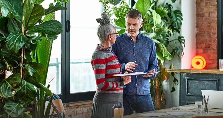 Business colleagues in discussion
