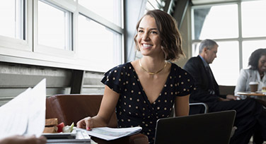  Woman in a coffee shop