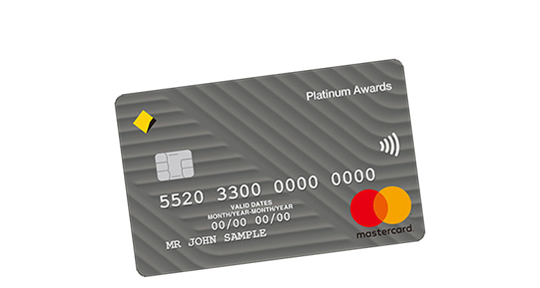 Picture of a Platinum Awards credit card