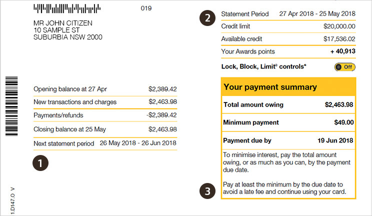 Understanding Credit Card Statements CommBank | tyello.com