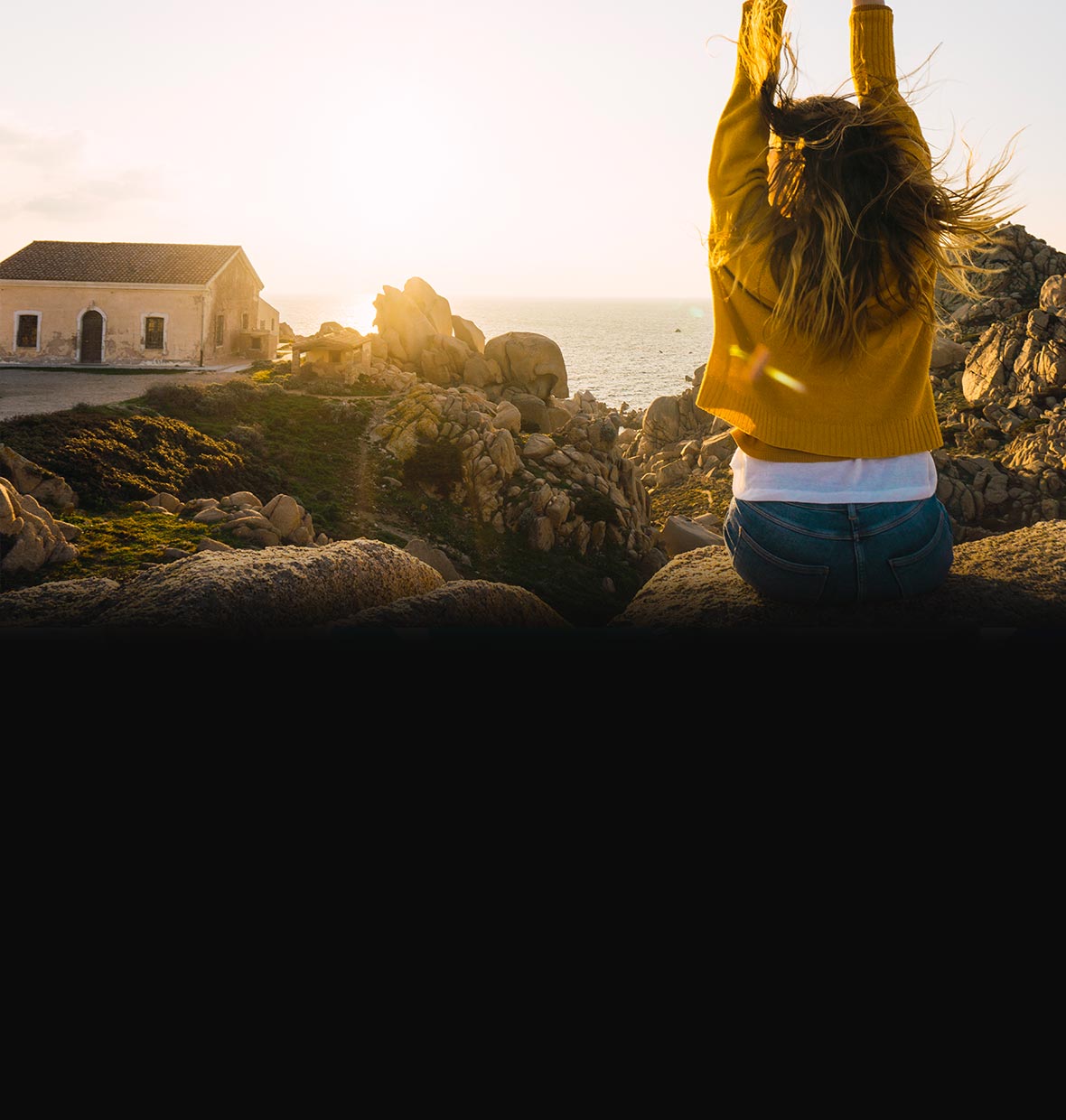 Woman looking into horizon on holidays