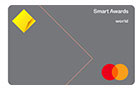 Horizontal front view of a Smart Awards credit card with visible CommBank and Visa logos