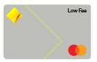 Horizontal front view of a Low Fee card with visible CommBank and Mastercard logos